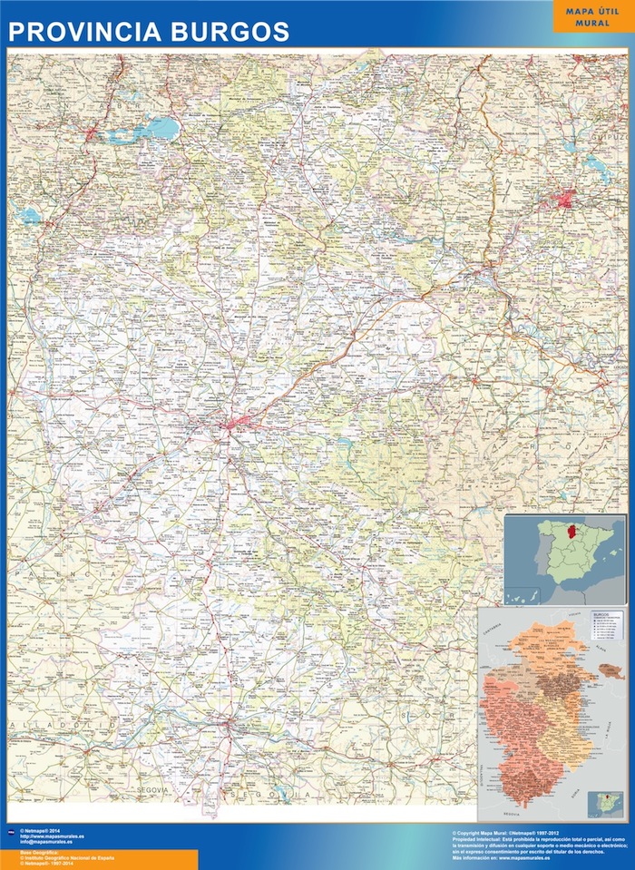 Mapa Provincia Burgos Gigante Mapas Gigantes De Gran Tamaño 8926